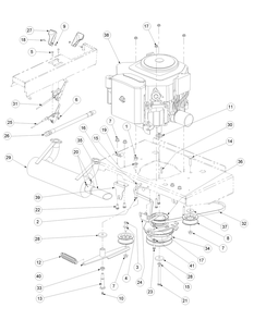 Kohler Engine Assembly 23 Hp Diagram and Parts List for Z-FORCE60 53AA5BBJ-53AA5BBJ710 Cub Cadet Lawn Tractor
